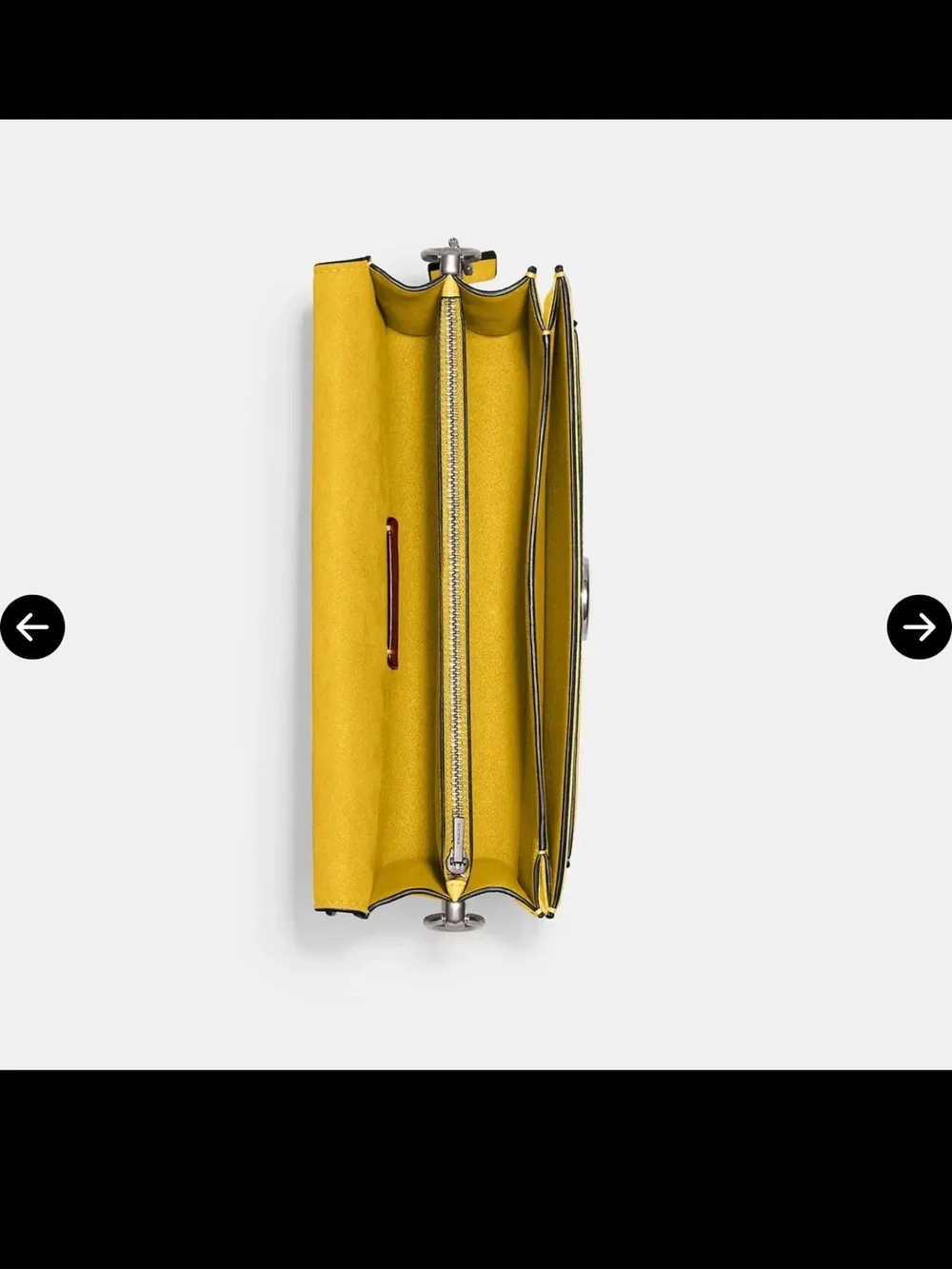 Coach Yellow Pebbled Leather Shoulder Bag with Detachable Strap